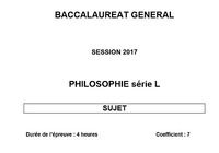 Bac 2017 Philosophie - Série L pour mac