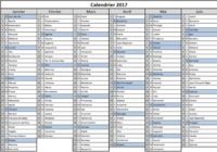 Calendrier 2017 au format PDF pour mac