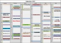 Calendrier des évènements 2017 pour mac