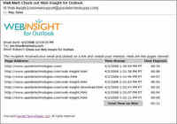 Web Insight for Outlook pour mac