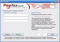 Popfax-Printer Internet fax pour mac