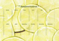 Calendrier d'anniversaires