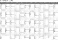 Calendrier 2013 Excel - format annuel - Calendrier2013.net pour mac