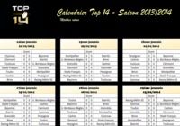 Calendrier top 14 - Saison 2013/2014