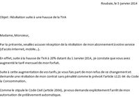 lettre résiliation hausse TVA 2014 pour mac