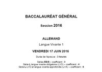 Bac 2016 Allemand LV1 Série L-ES-S pour mac