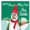 Télécharger Carte de Noël 2018 avec bonhomme de neige au format Word
